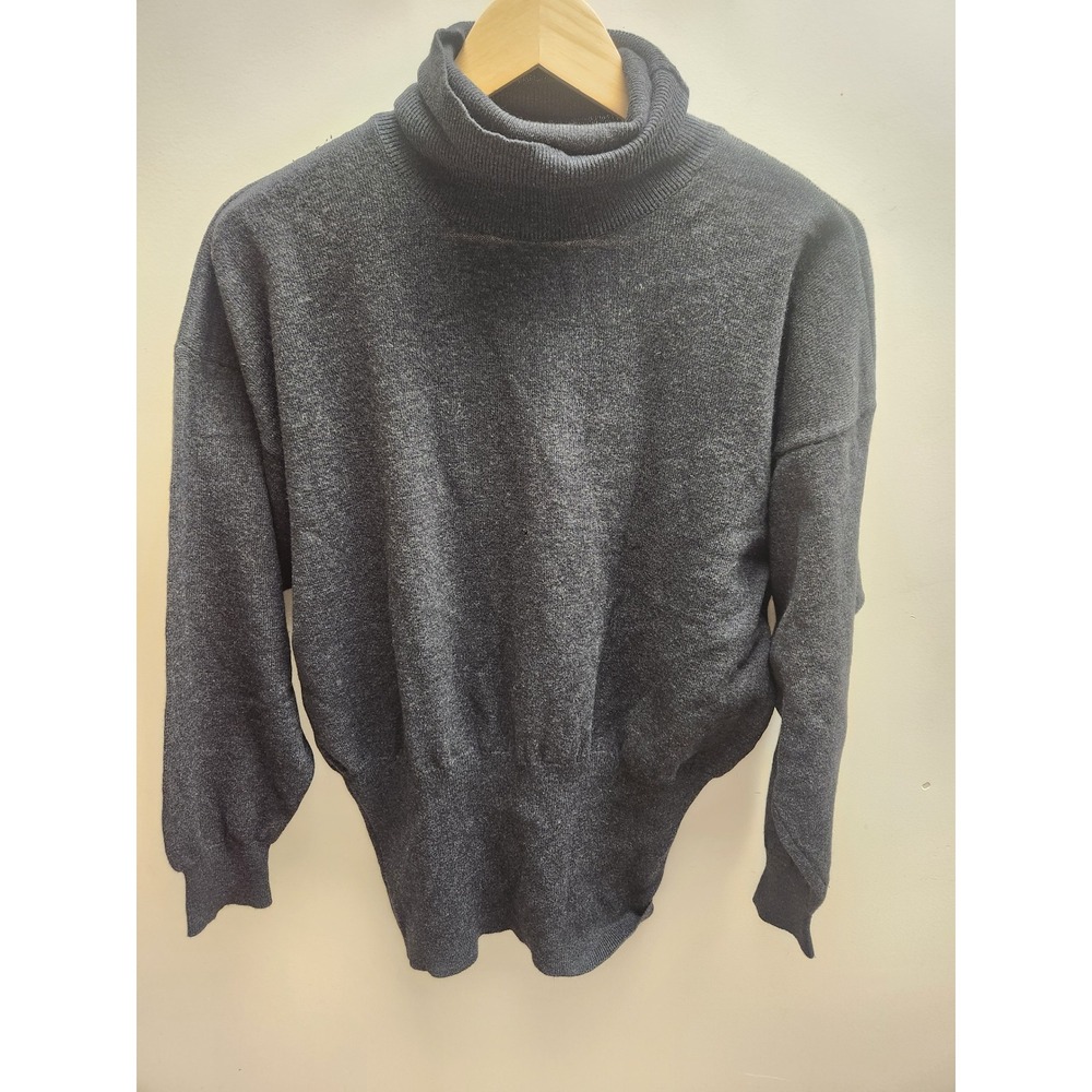 Escada by Margaretha Ley Vintage Wool Angora Turtleneck  Grey Made in Italy‎